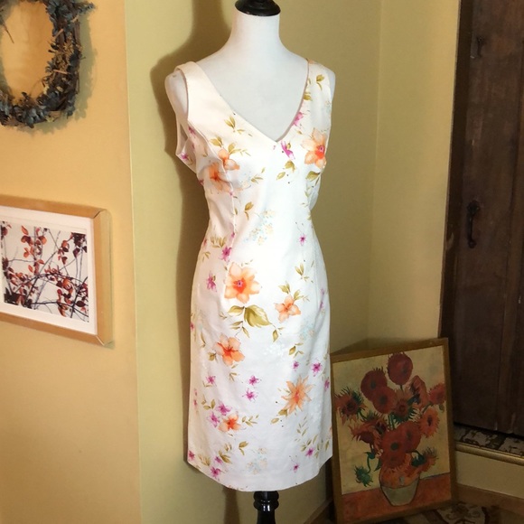 Bloomingdale's Dresses Vintage9s Bloomingdales Floral Sheath Garden
